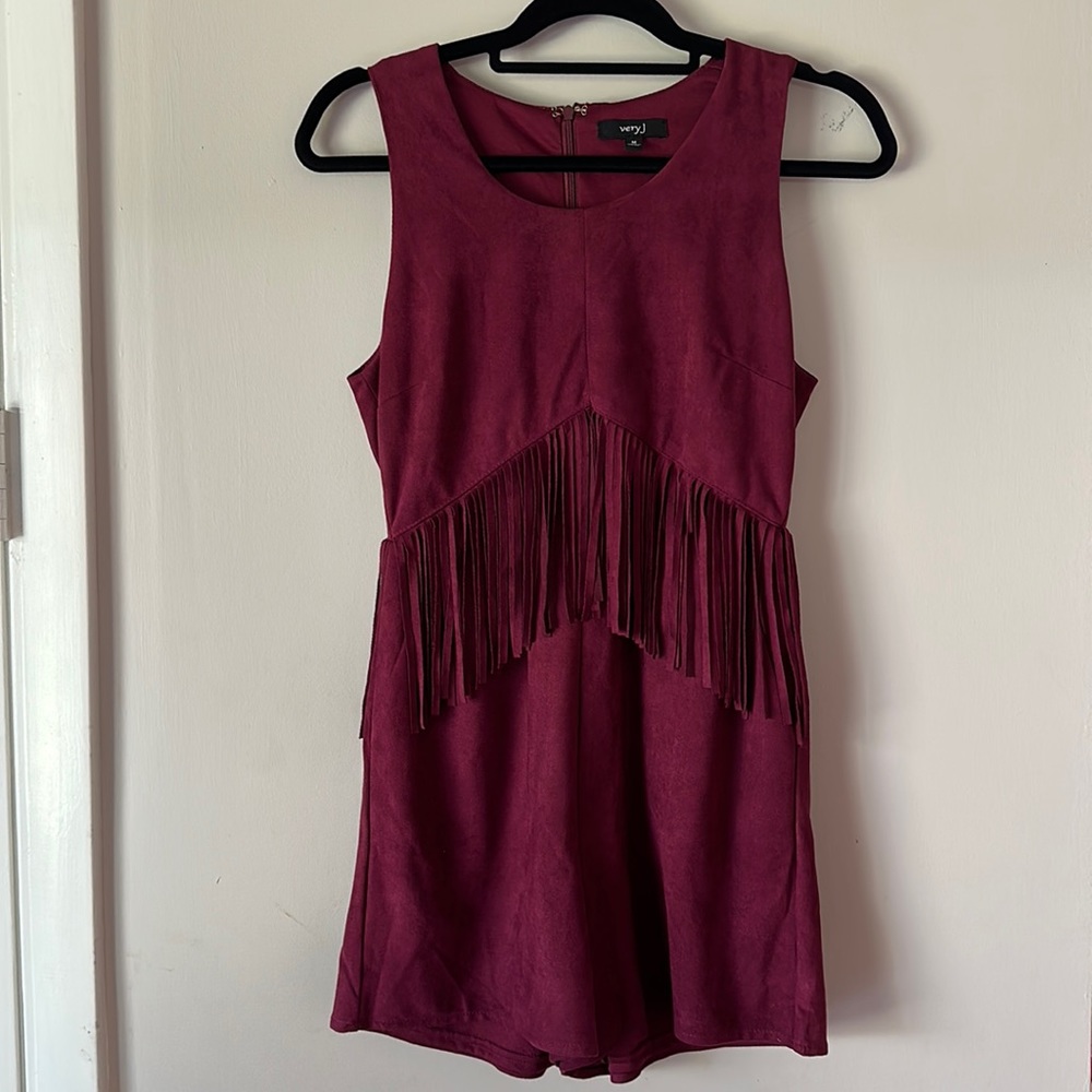 Garnet size M romper with fringe